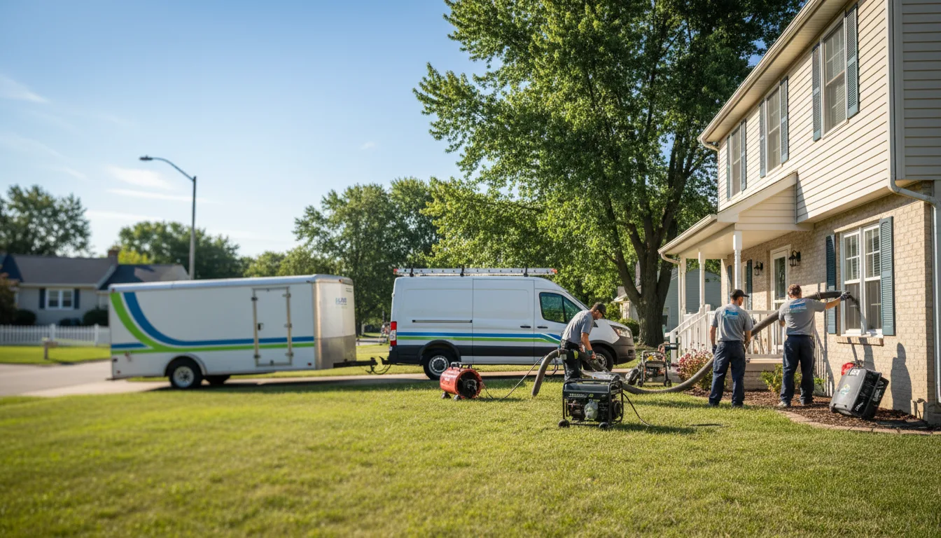 Flooded Basement Restoration And Cleanup With Repair in Bloomington, WI near me